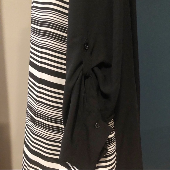 Lane Bryant asymmetrical black white pattern top - Picture 5 of 10